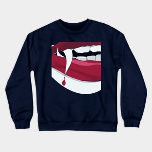 Dracula Halloween Fangs Vampire Lips Blood gifts ideas Crewneck Sweatshirt